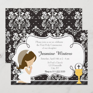 Brunette Girl First Community Damask Kaart