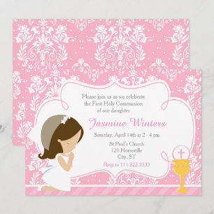 Brunette Girl First Community Damask Kaart