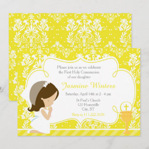 Brunette Girl First Community Damask Kaart