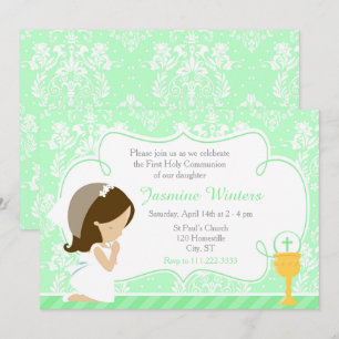 Brunette Girl First Community Damask Kaart