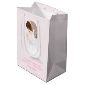 Brunette Girl First Community Gift Bag Medium Cadeauzakje (Achterkant Gekanteld)