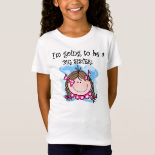 Brunette Girl Future Big Sister T-shirt