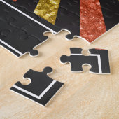 Brunette Girl Gymnast Gymnastics Gold Oranje Name Legpuzzel (Zijkant)