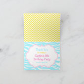 Brunette Girl Pool Party Bash Bedankkaart (Binnen)