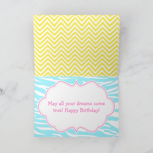 Brunette Girl Pool Party Bash Kaart (Binnen)