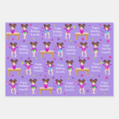 Brunette Gymnast Wrapping Paper Sheets (Voorkant 3)