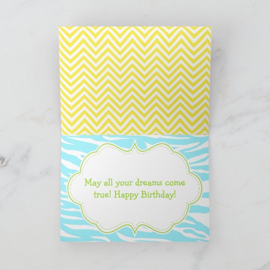 Brunette Hair Boy Pool Party Bash Kaart (Binnen)