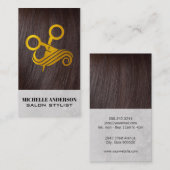 Brunette Hair | Haar stylist schaar Visitekaartje (Voorkant / Achterkant)