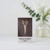 Brunette Hair | Haarsalonschaar Visitekaartje (Staand voorkant)