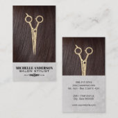 Brunette Hair | Haarsalonschaar Visitekaartje (Voorkant / Achterkant)