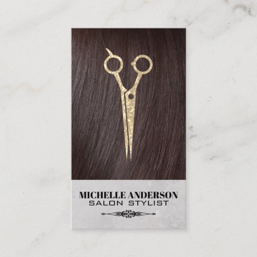 Brunette Hair | Haarsalonschaar Visitekaartje (Voorkant)