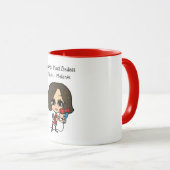 Brunette Hair Stylist Caricature MOK Gepersonalise (Voorkant rechts)