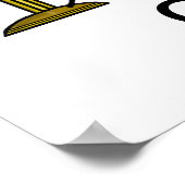 Brunette Ham Radio Pin-up Girl Poster past het aan (Hoek)