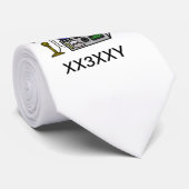 Brunette Ham Radio Pin-up Girl Tie Customize It. Stropdas (Opgerold)