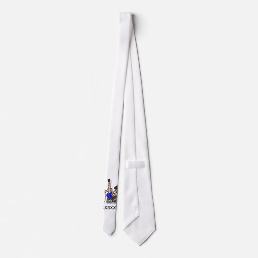 Brunette Ham Radio Pin-up Girl Tie Customize It. Stropdas (Achterkant)