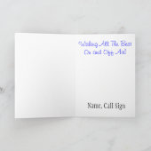 Brunette Ham Radio Pin-up Girl Verjaardag Kaart (Binnen)