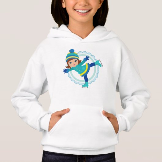 Brunette Ice Skater - Wintersport Skater (Voorkant)