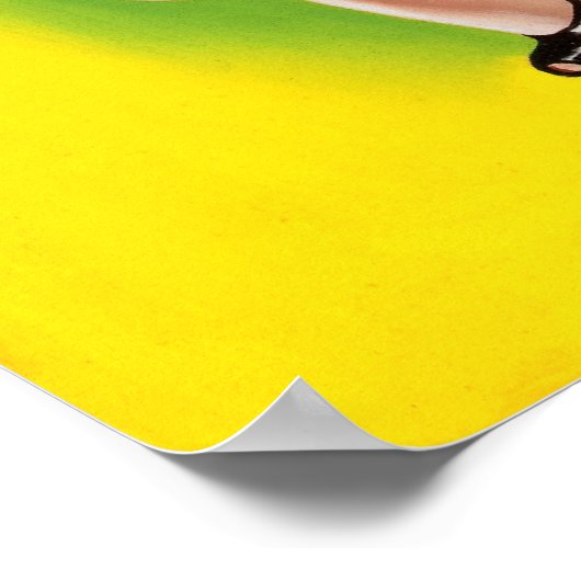 Brunette in Bikini Pin Up Poster (Hoek)