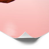 Brunette in Lingerie met illustratie Rozen Perfect Poster (Hoek)