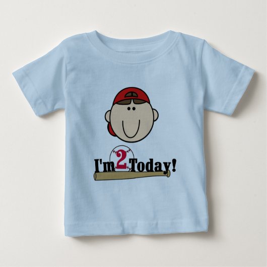 Brunette Jongen Honkbal 2e Verjaardag (Voorkant)