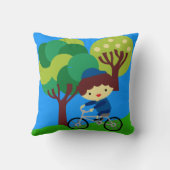 Brunette Jongen op Fiets Kussen (Achterkant)