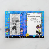 Brunette Jongens Hip Hop Gelukkige Verjaardag Kaart (Binnen)