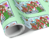 Brunette Kerst Present Fairy Cadeaupapier (Rol Hoek)