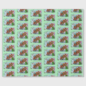 Brunette Kerst Present Fairy Cadeaupapier (Vlak)