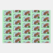 Brunette Kerst Present Fairy Inpakpapier Vel (Voorkant 2)