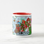 Brunette Kerst Present Fairy Mok (Midden)