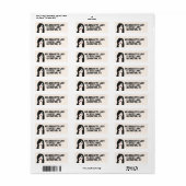 BRUNETTE  LADY REURN ADRESETIKETTEN ETIKET (Full Sheet)