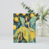 Brunette Lemon Tree Fairy Briefkaart (Staand voorkant)