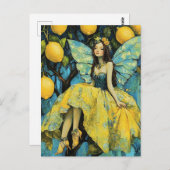 Brunette Lemon Tree Fairy Briefkaart (Voorkant / Achterkant)
