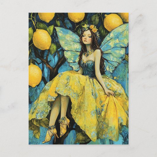 Brunette Lemon Tree Fairy Briefkaart (Voorkant)