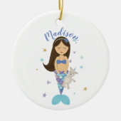 Brunette Little Mermaid Ornament (Voorkant)