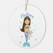 Brunette Little Mermaid Ornament (Links)