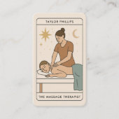 Brunette Massage Therapeut Tarot Social Media QR Visitekaartje (Voorkant)
