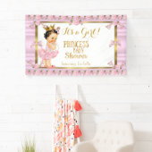 Brunette Meisje Prinses Baby shower Roze Goud Tutu Spandoek (Insitu)