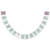Brunette Mermaid Birthday Bunting Banner (Alle)