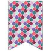 Brunette Mermaid Birthday Bunting Banner (Eerste vlag)