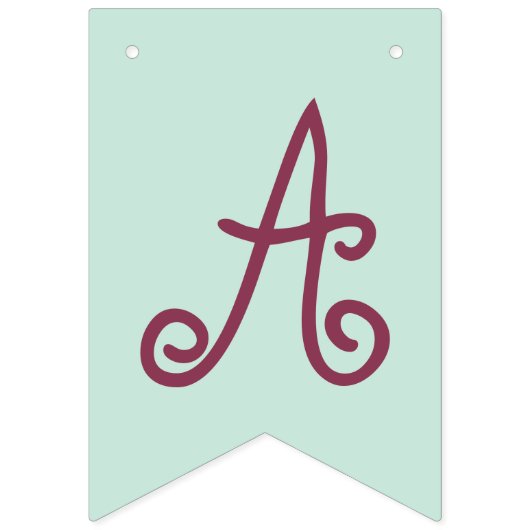 Brunette Mermaid Birthday Bunting Banner (Derde vlag)