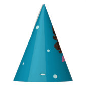 Brunette Mermaid Birthday Party Pet - Gepersonalis Feesthoedjes (Links)