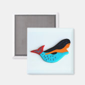 brunette mermaid magnet (Voorkant / Achterkant)