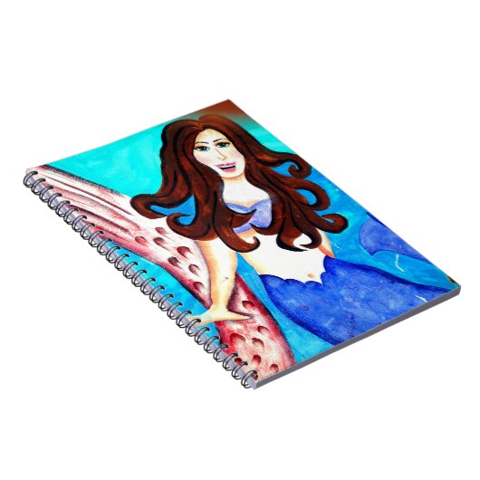 brunette mermaid notitieboek (Rechterzijde)