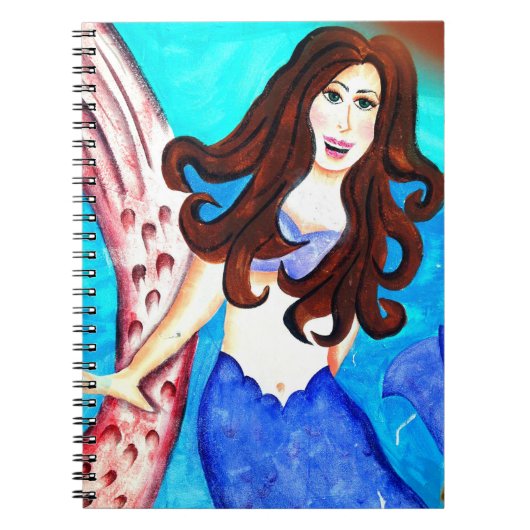 brunette mermaid notitieboek (Voorkant)