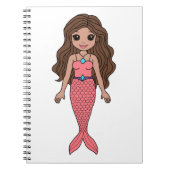 Brunette Mermaid Notitieboek (Voorkant)