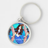 Brunette mermaid Thunder_Cove Sleutelhanger (Voorkant)