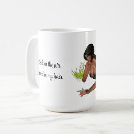 Brunette Mermaid with Starfish Coffee Mok