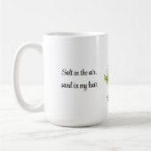 Brunette Mermaid with Starfish Coffee Mok (Links)