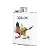 Brunette Mermaid with Starfish Drink Heupfles (Links)